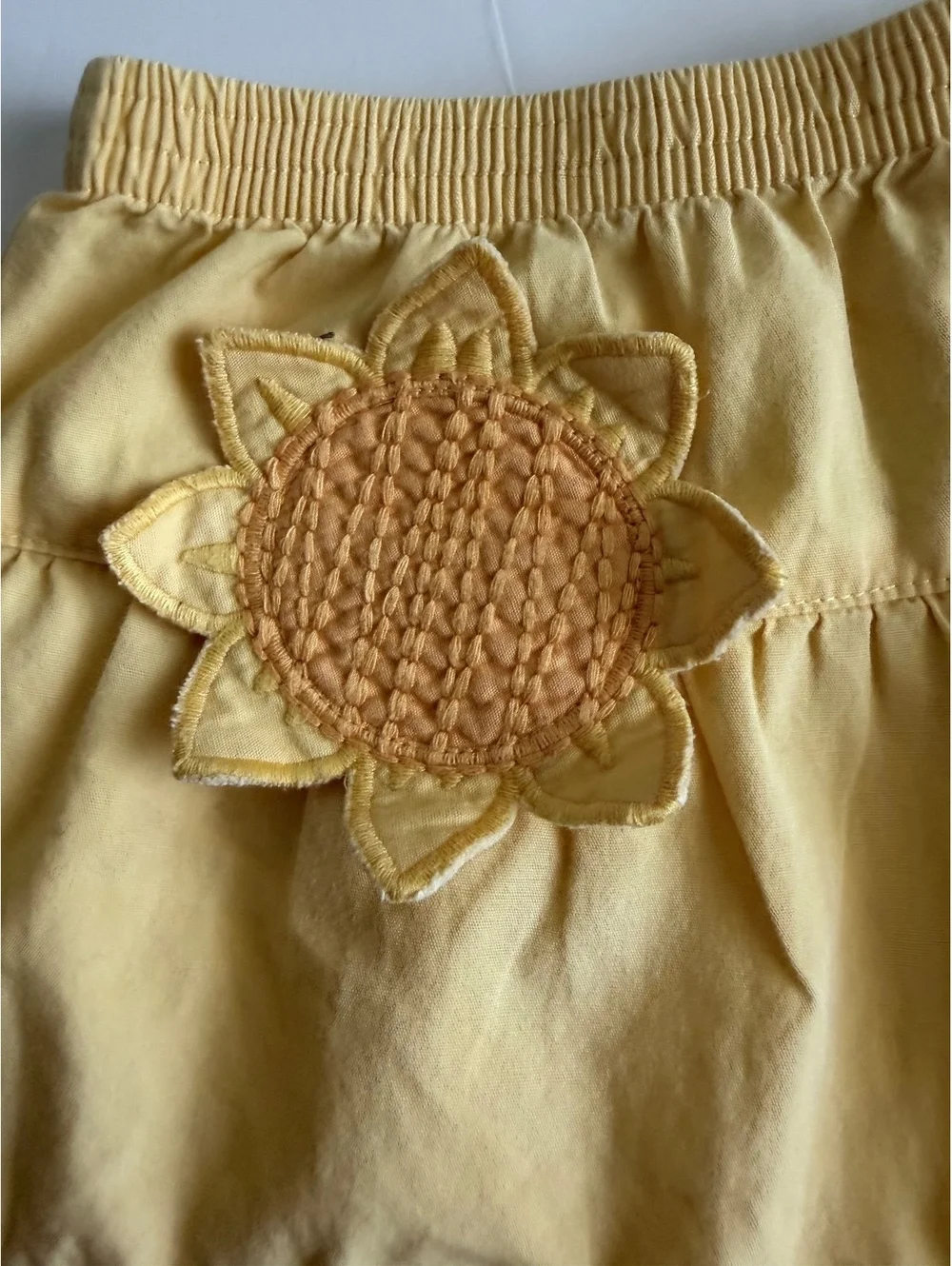 Vintage 2006 Gymboree Toddler Girls Size 3T Yellow Sunflower Fields Tiered Skirt